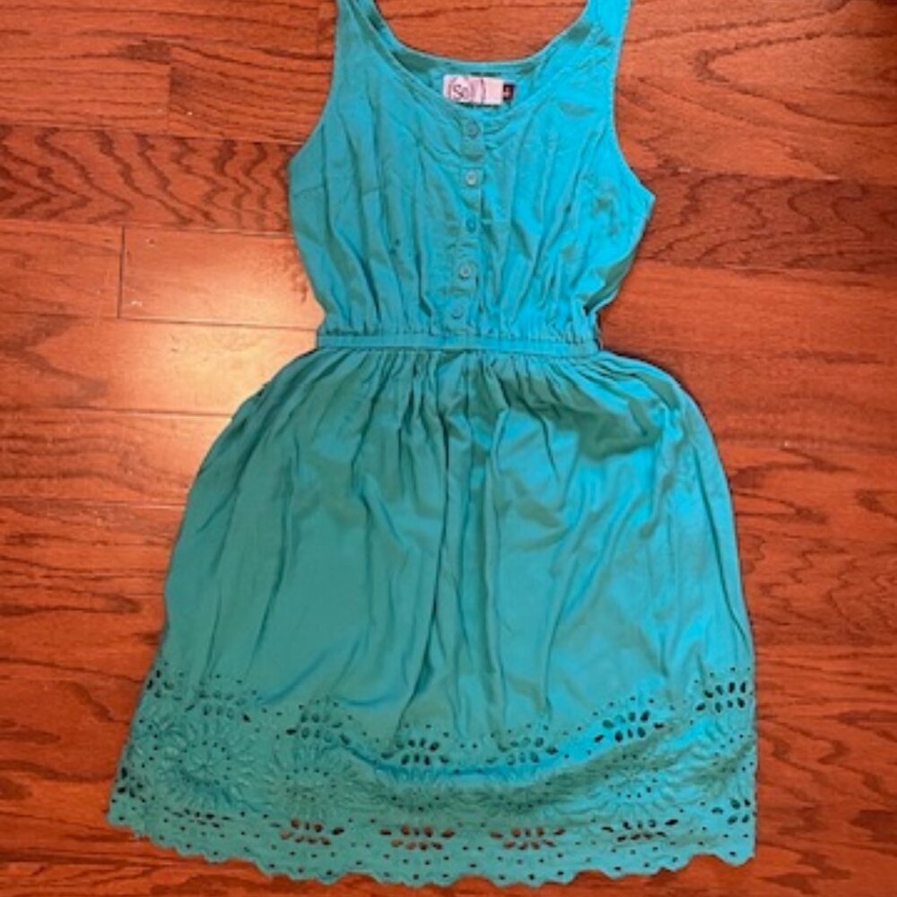 SO Tank Sundress With Eyelet  Trim